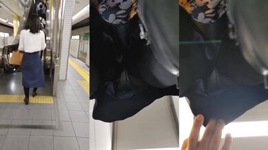 【极品抄底】牛逼大神地铁跟拍制服妹子抄底绿裙御姐的丰臀太紧绷 都看不到内内了 (2)